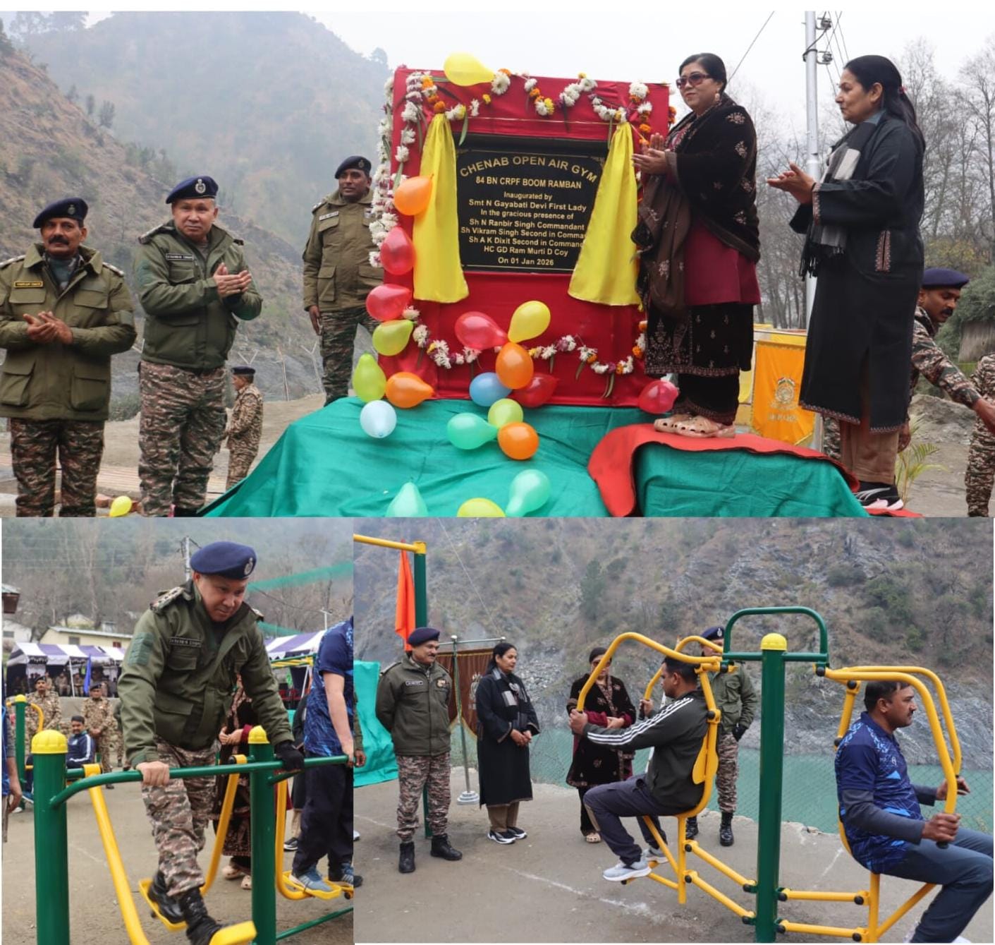 '84 Bn CRPF inaugurates “Chenab Open Air Gym” on New Year’s Day'